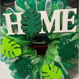 Shades of green summertime Home wreath